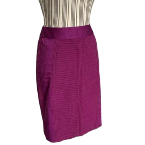 White House Black Market Layered Very Berry‎ Magenta Pink Pencil Skirt Size 12 - Picture 6 of 12